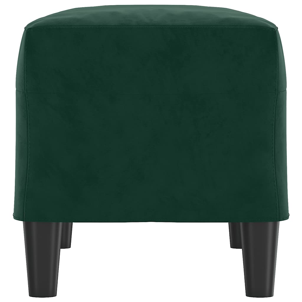 Klupa tamnozelena 70 x 35 x 41 cm baršunasta