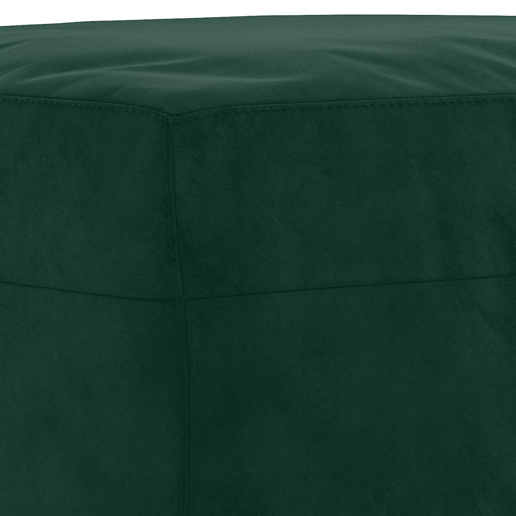 Klupa tamnozelena 70 x 35 x 41 cm baršunasta