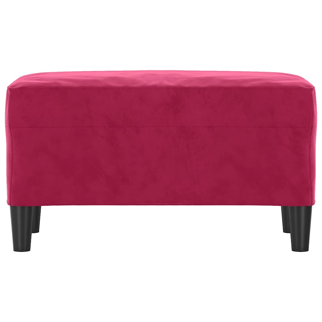 Klupa crvena boja vina 70 x 35 x 41 cm baršunasta
