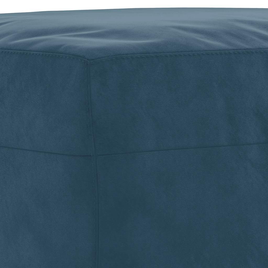 Klupa plava 70 x 35 x 41 cm baršunasta
