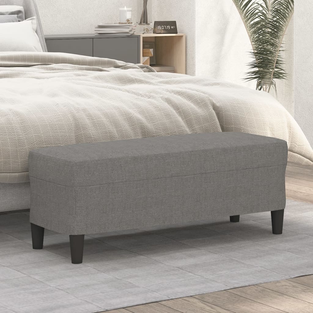 Klupa tamnosiva 100 x 35 x 41 cm od tkanine