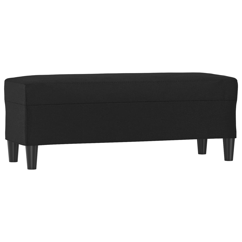 Klupa crna 100 x 35 x 41 cm od umjetne kože