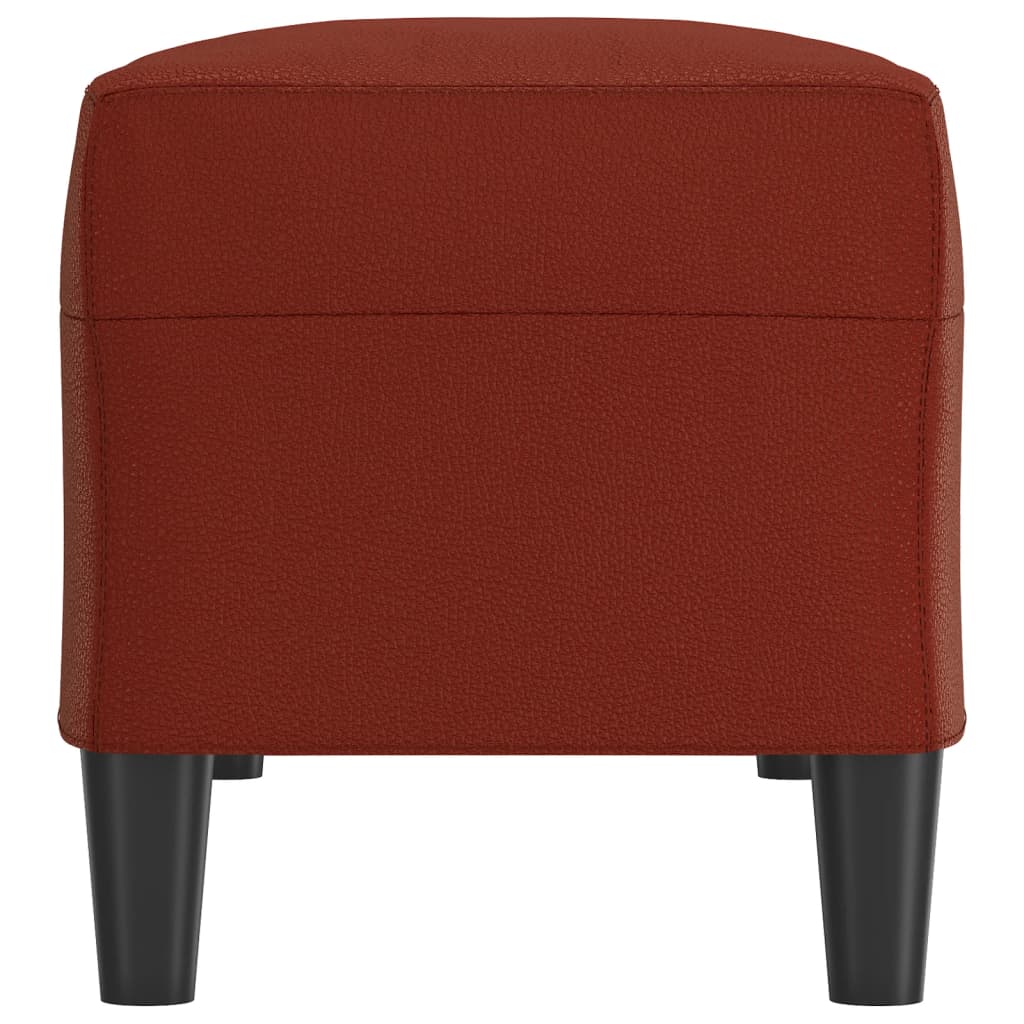 Klupa crvena boja vina 100 x 35 x 41 cm od umjetne kože