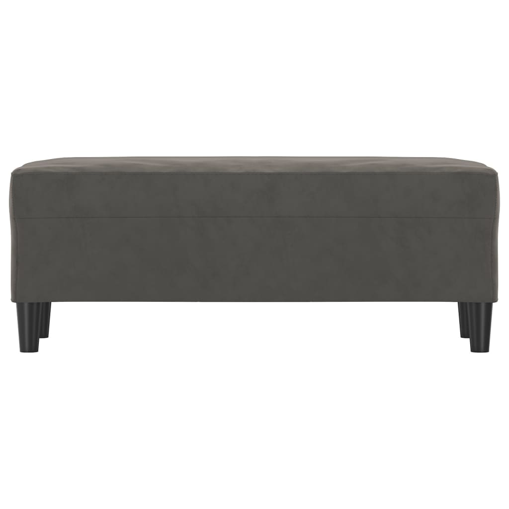 Klupa tamnosiva 100 x 35 x 41 cm baršunasti