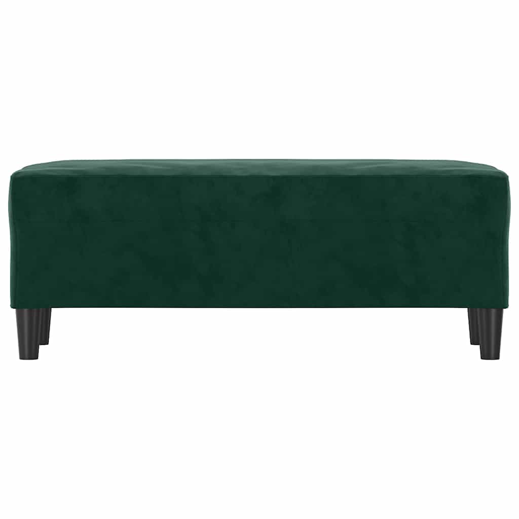 Klupa tamnozelena 100x35x41 cm baršunasta