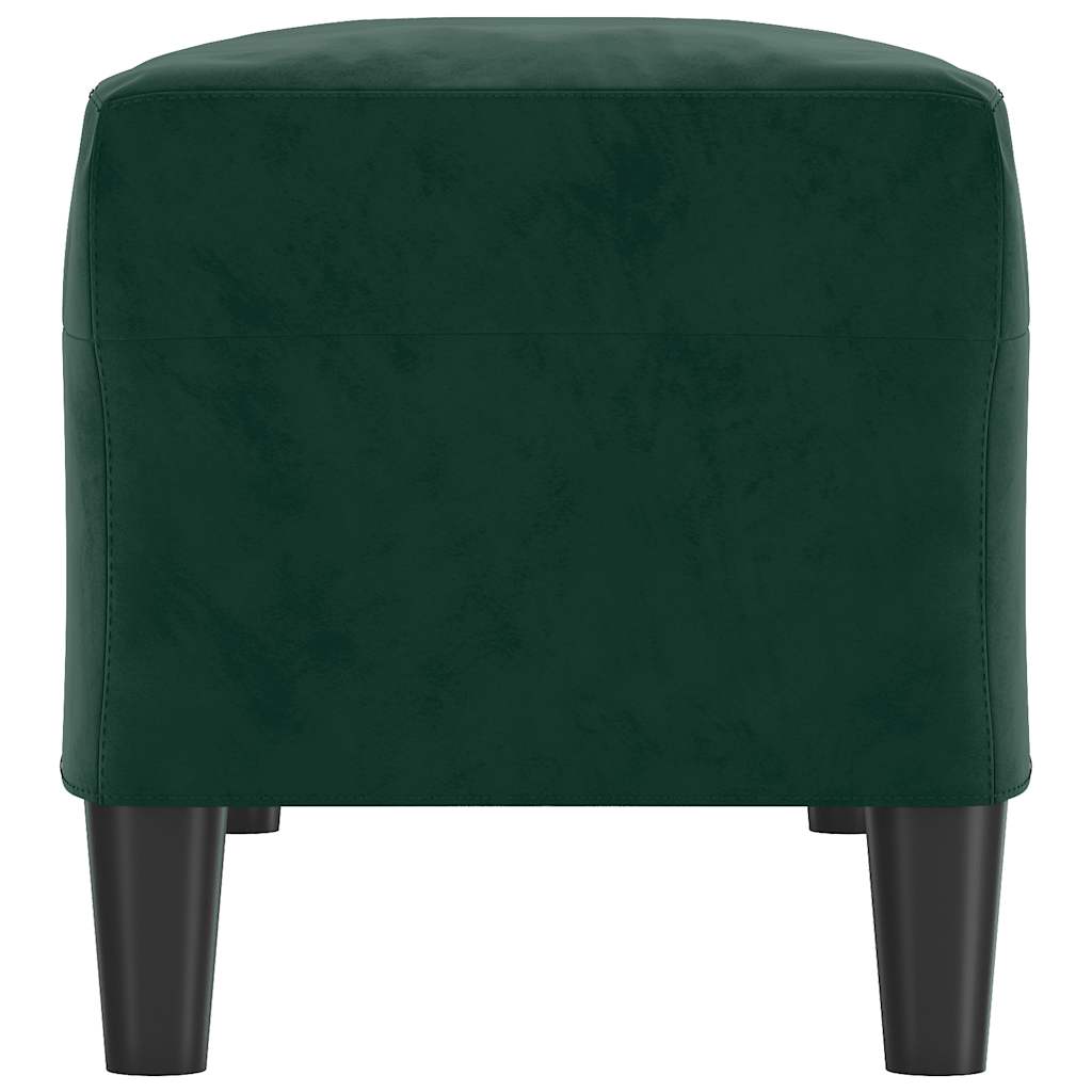 Klupa tamnozelena 100x35x41 cm baršunasta