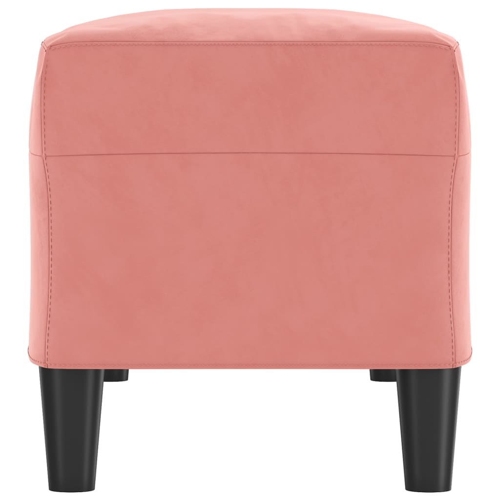 Klupa ružičasti 100 x 35 x 41 cm baršunasta