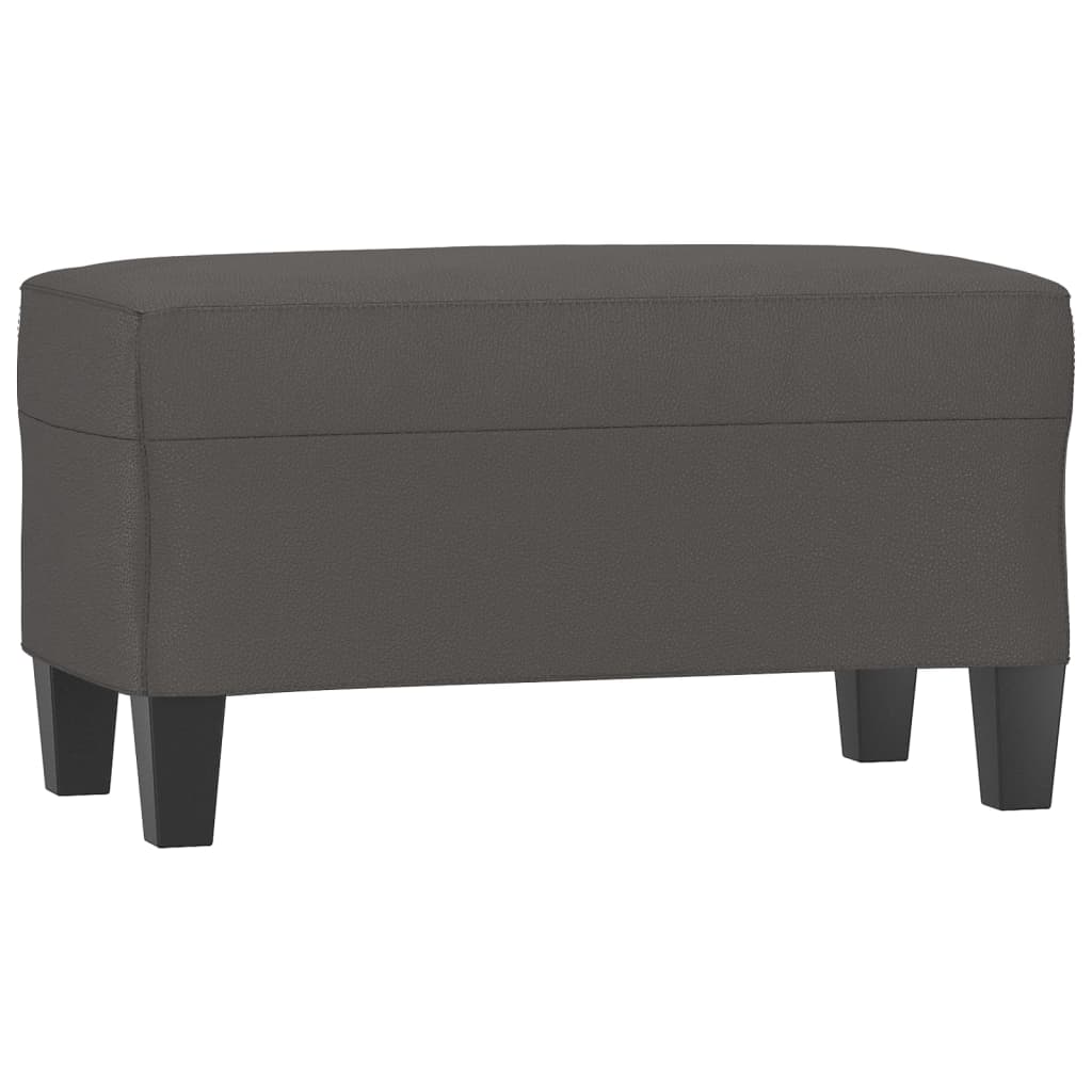 Klupa siva 70 x 35 x 41 cm od umjetne kože