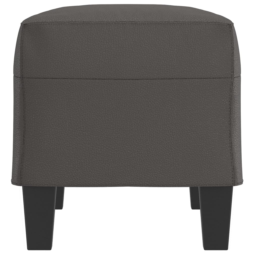 Klupa siva 70 x 35 x 41 cm od umjetne kože