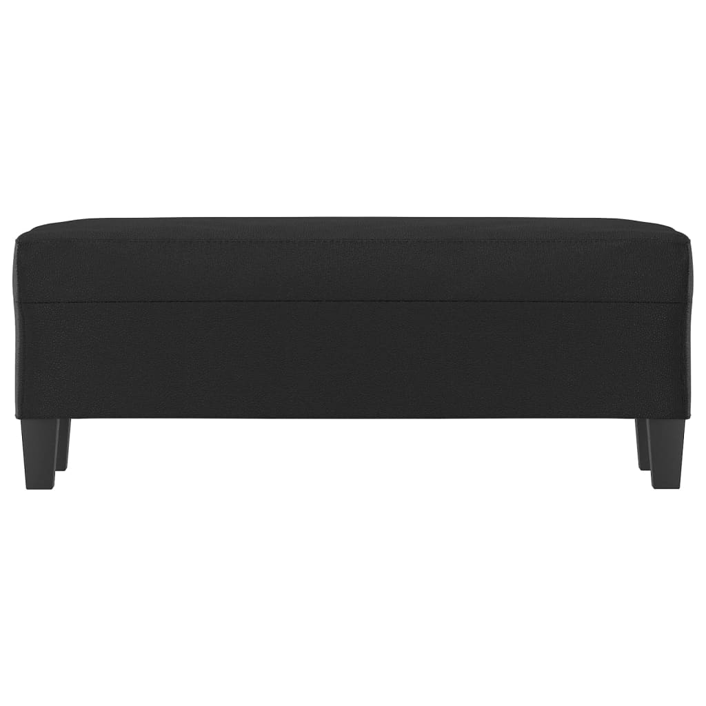 Klupa crna 100 x 35 x 41 cm od umjetne kože