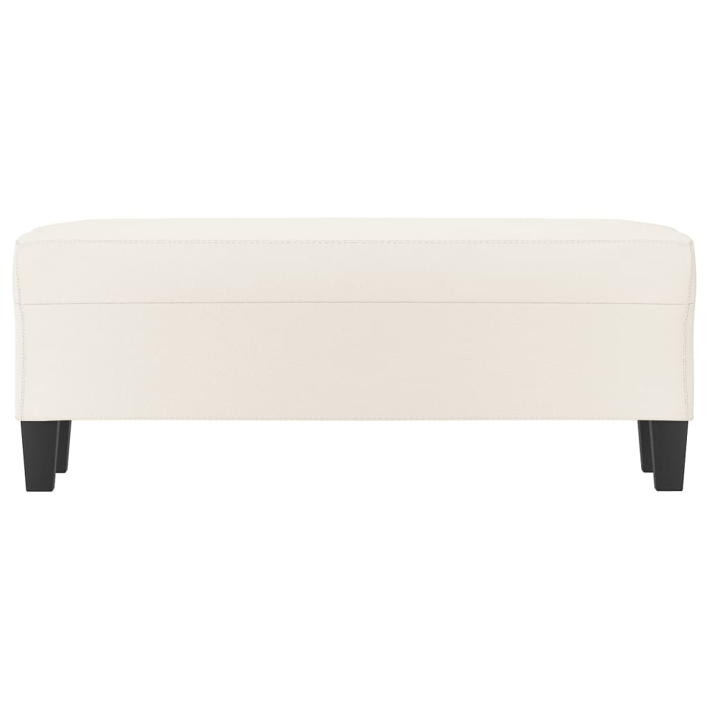 Klupa krem 100 x 35 x 41 cm od umjetne kože