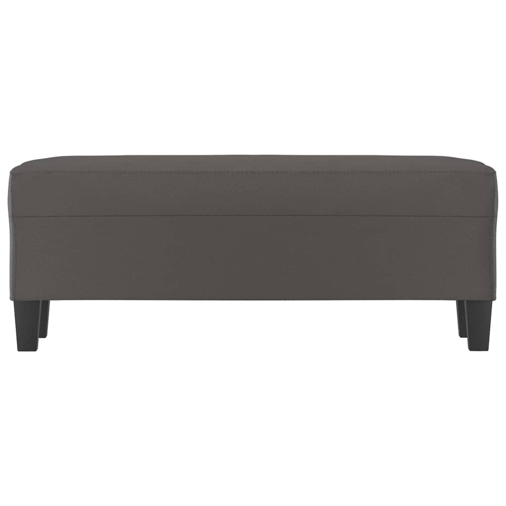 Klupa siva 100 x 35 x 41 cm od umjetne kože