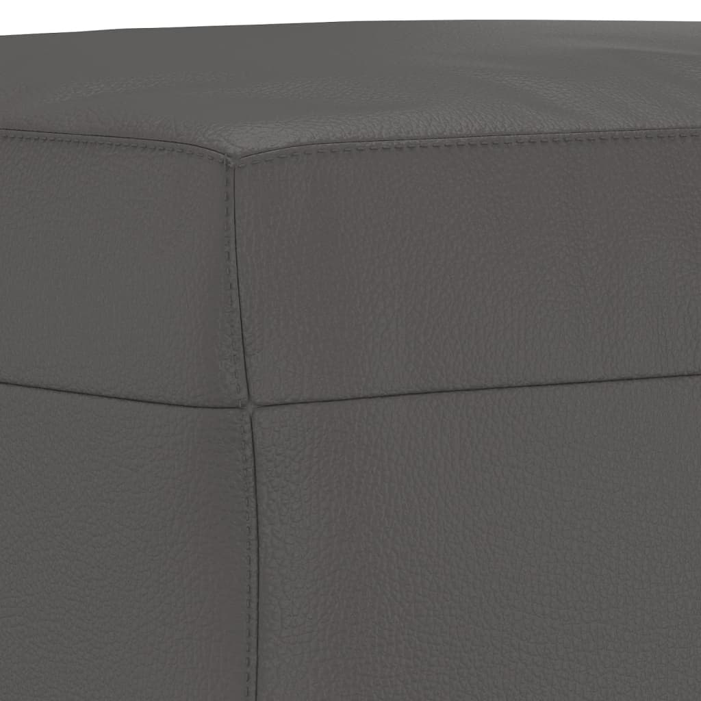 Klupa siva 100 x 35 x 41 cm od umjetne kože