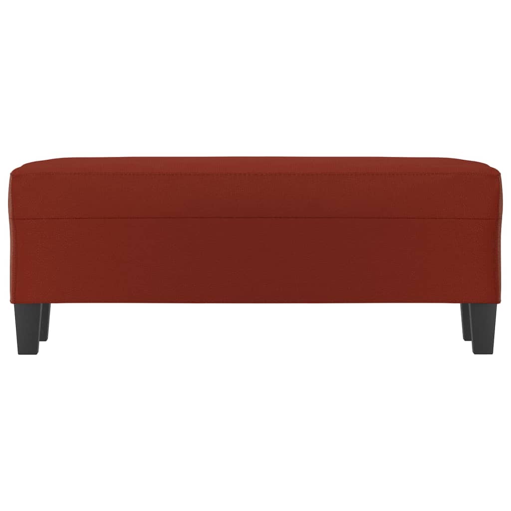 Klupa crvena boja vina 100 x 35 x 41 cm od umjetne kože