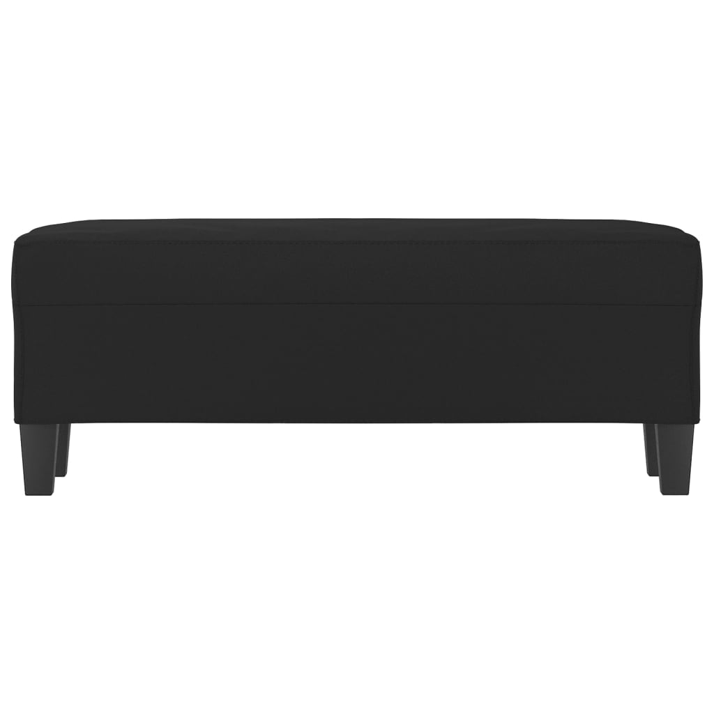 Klupa crna 100 x 35 x 41 cm od mikrovlakana