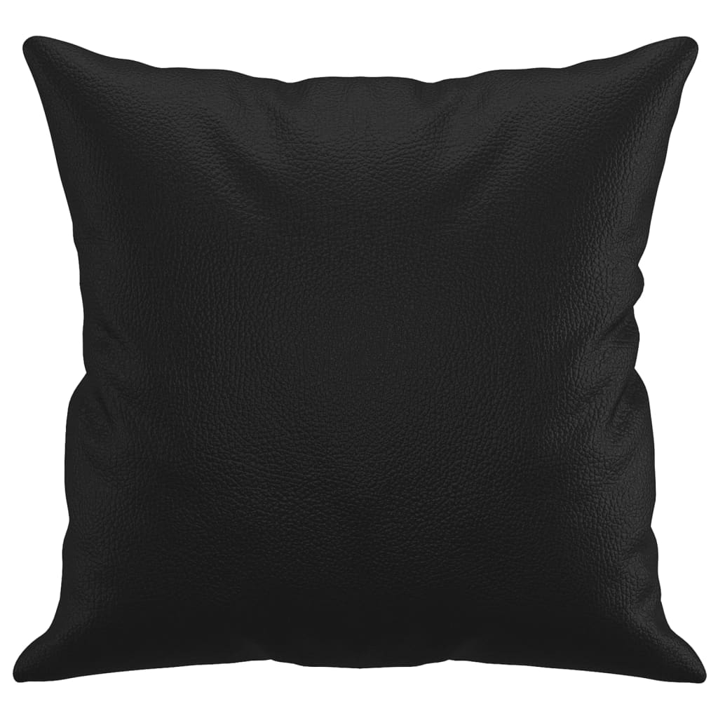 Ukrasni jastuci 2 kom crni 40 x 40 cm od umjetne kože
