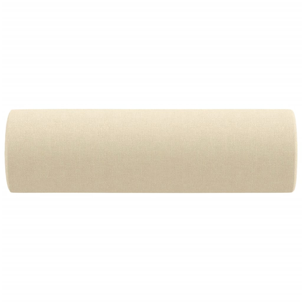Ukrasni jastuci 2 kom krem Ø 15 x 50 cm od tkanine