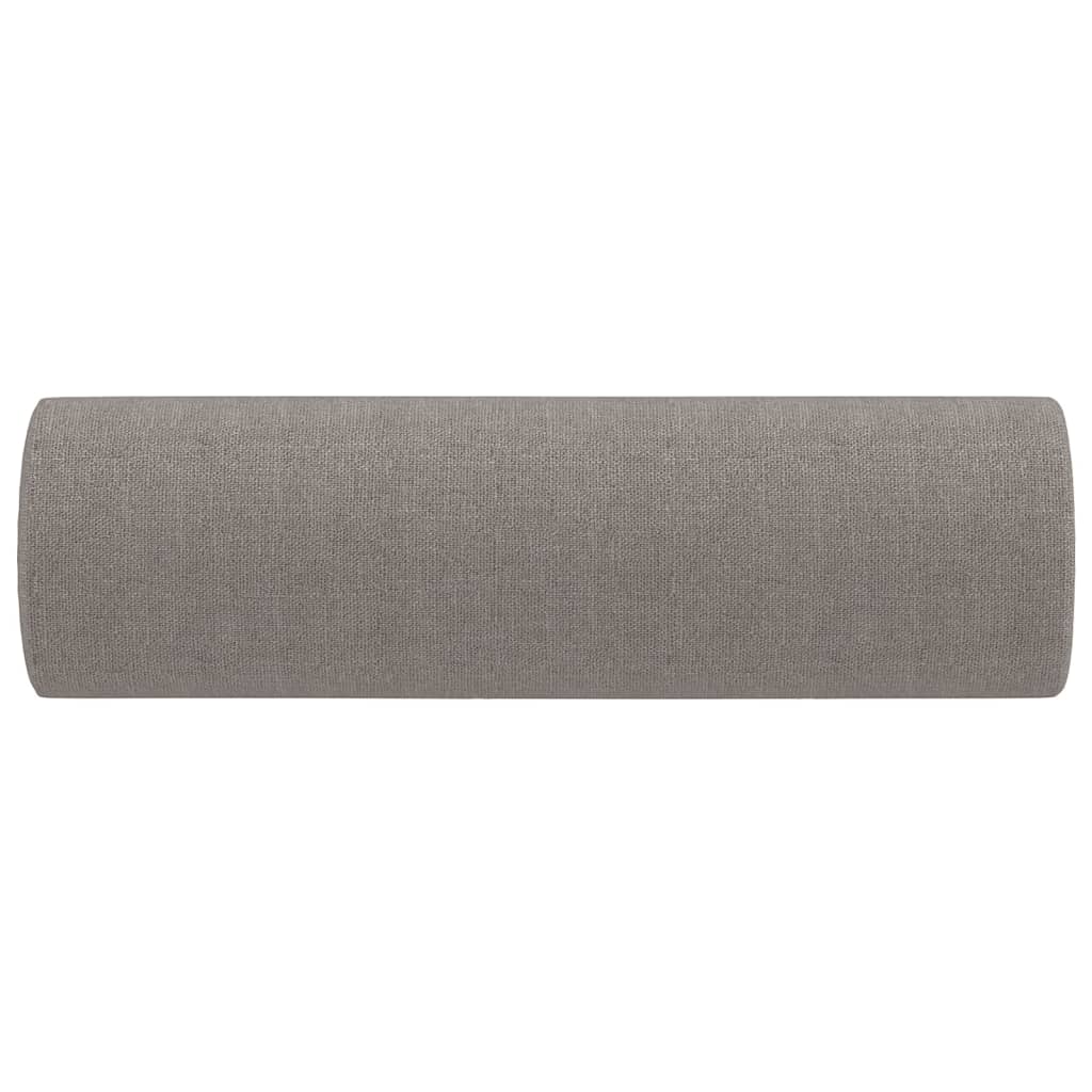 Ukrasni jastuci 2 kom smeđesivi Ø 15 x 50 cm od tkanine