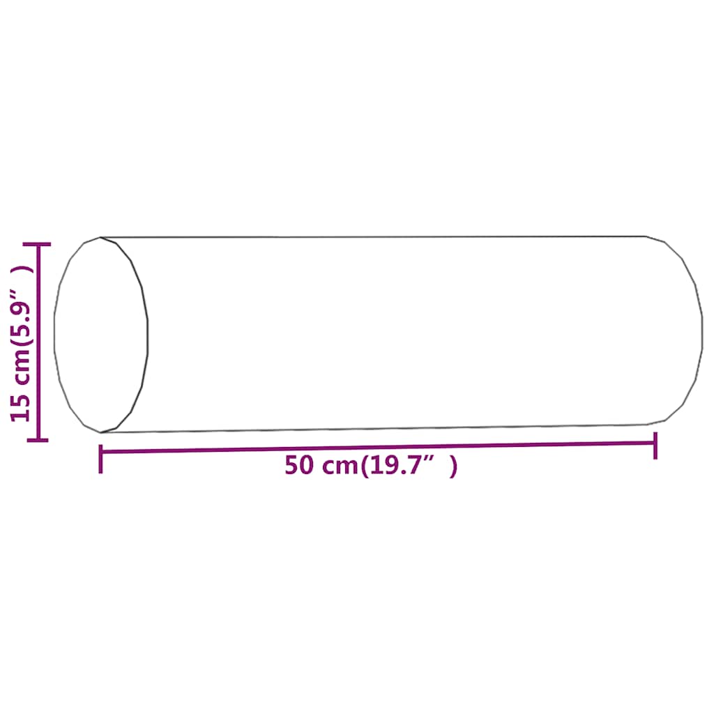 Ukrasni jastuci 2 kom smeđi Ø 15 x 50 cm baršunasti