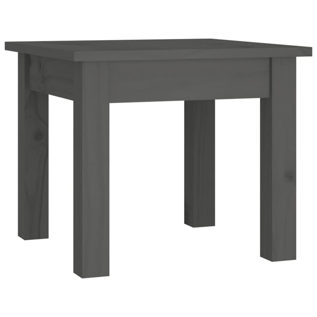 Stolić za kavu sivi 35x35x30 cm od masivne borovine