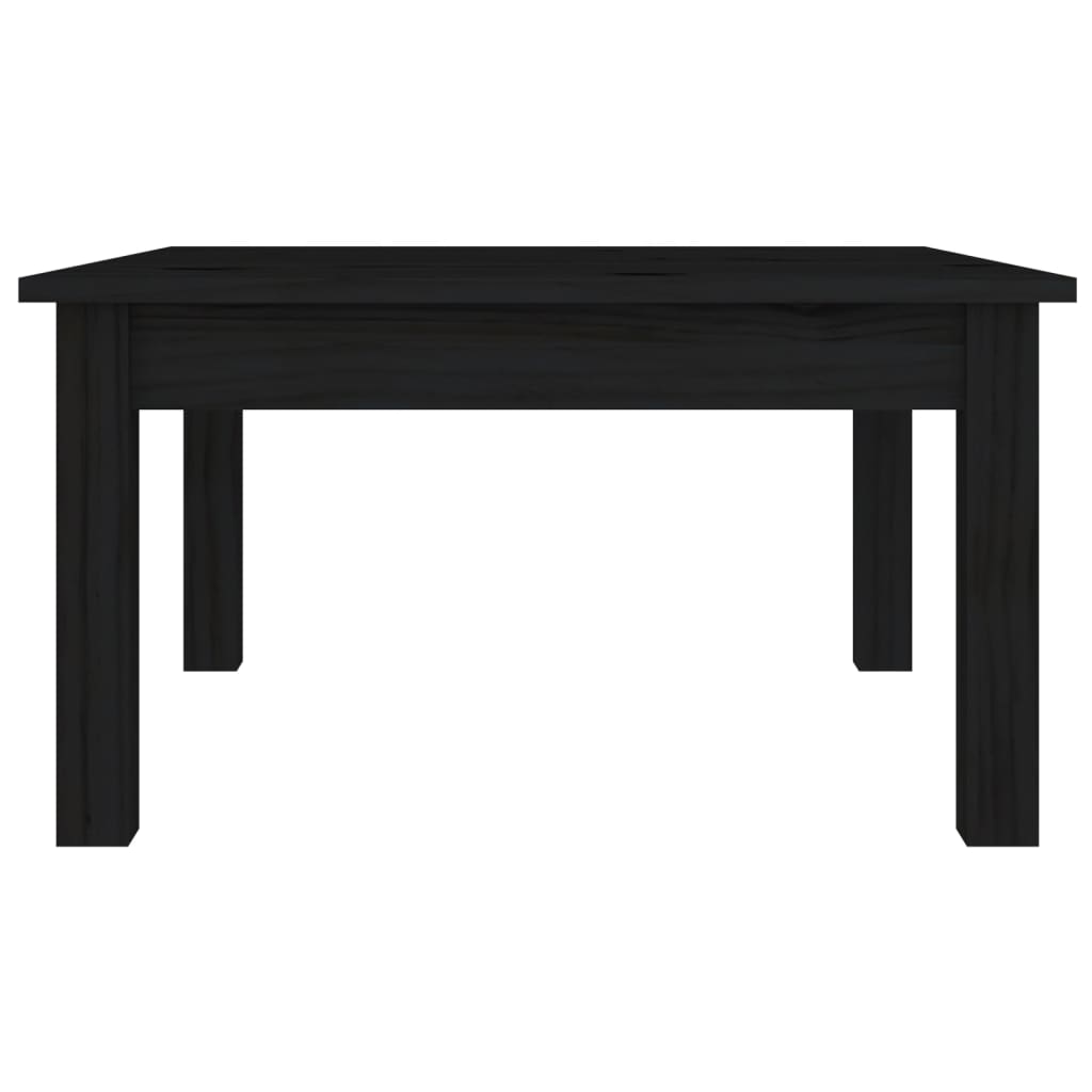 Stolić za kavu crni 55x55x30 cm od masivne borovine