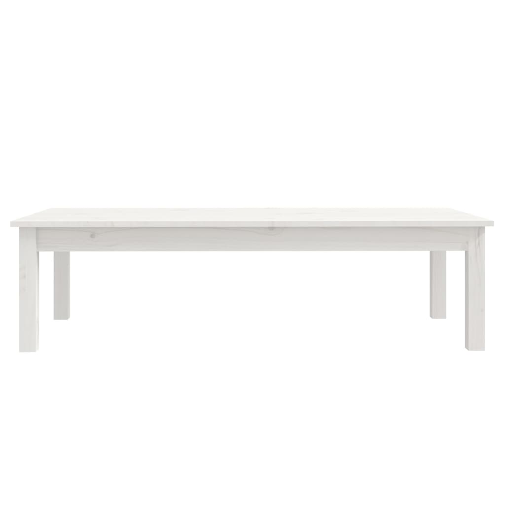 Stolić za kavu bijeli 110x50x30 cm od masivne borovine