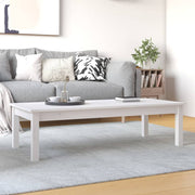 Stolić za kavu bijeli 110x50x30 cm od masivne borovine