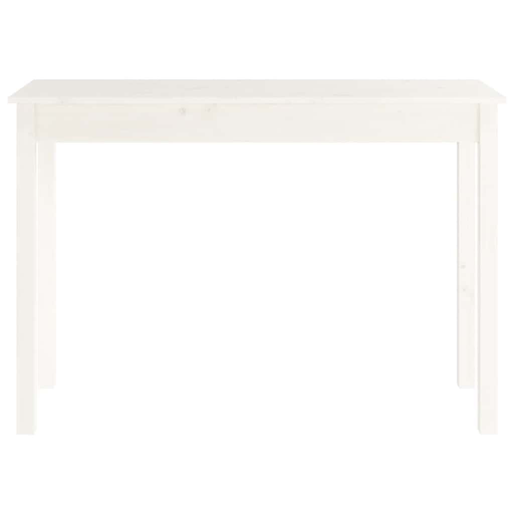 Konzolni stol bijeli 110 x 40 x 75 cm od masivne borovine