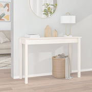 Konzolni stol bijeli 110 x 40 x 75 cm od masivne borovine