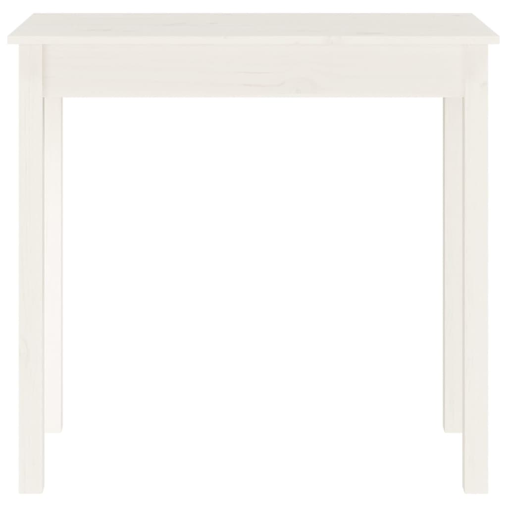 Konzolni stol bijeli 80 x 40 x 75 cm od masivne borovine