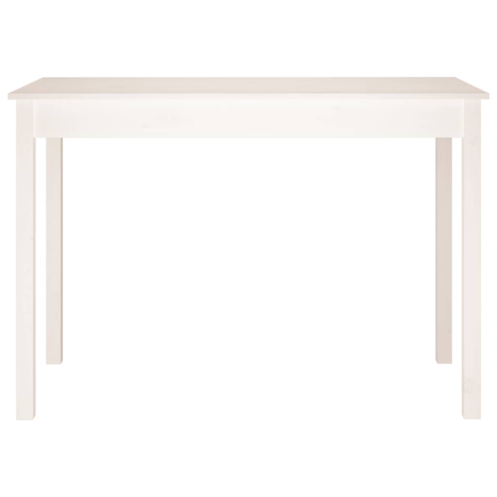 Blagovaonski stol bijeli 110 x 55 x 75 cm od masivne borovine