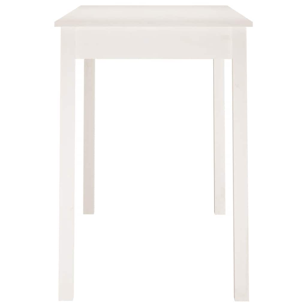 Blagovaonski stol bijeli 110 x 55 x 75 cm od masivne borovine