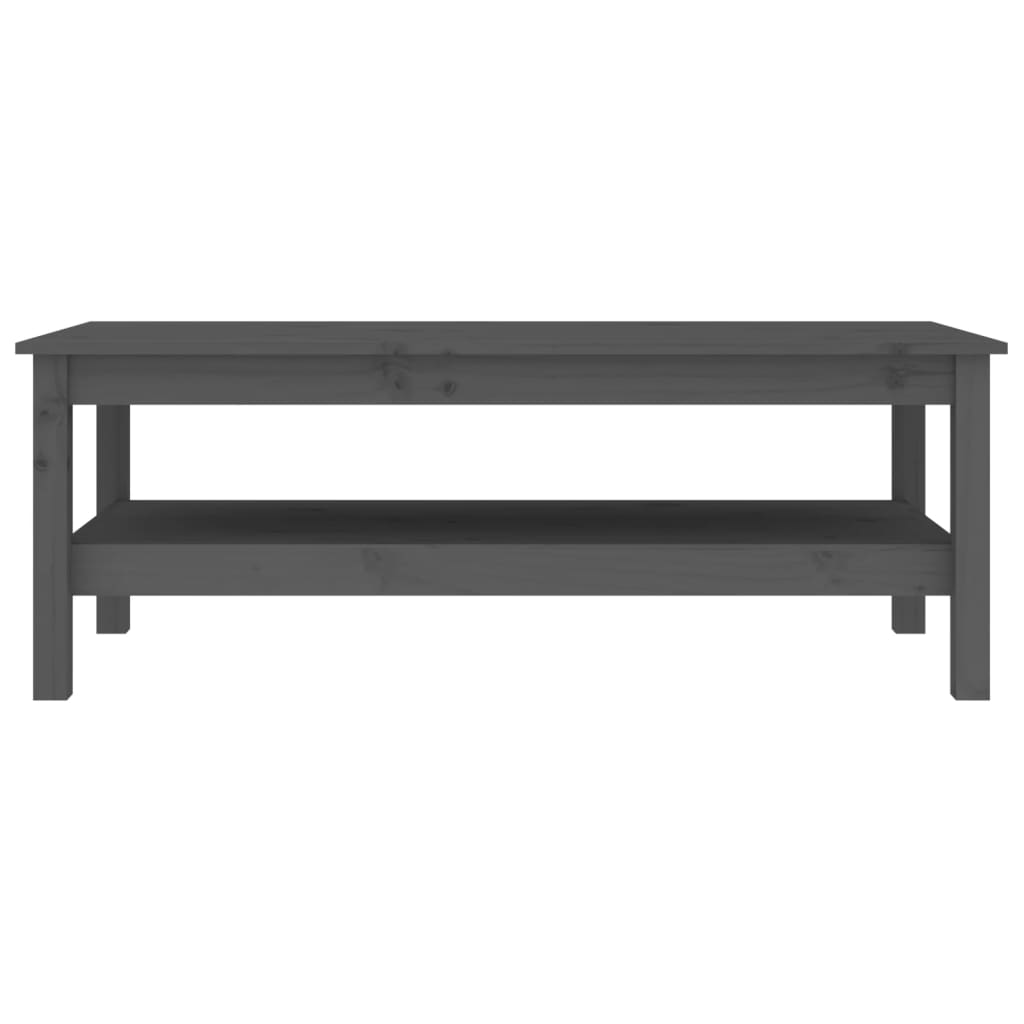 Stolić za kavu sivi 110x50x40 cm od masivne borovine