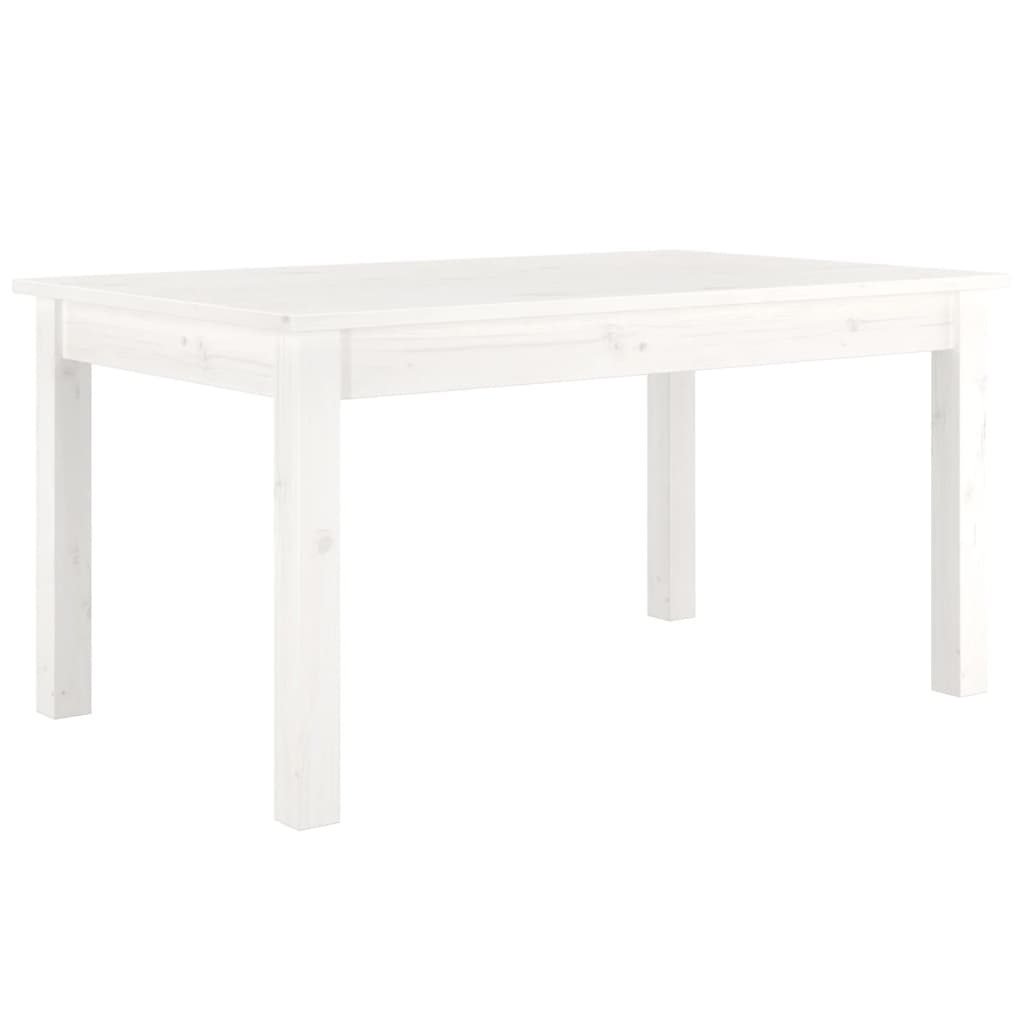 Stolić za kavu bijeli 80x50x40 cm od masivne borovine