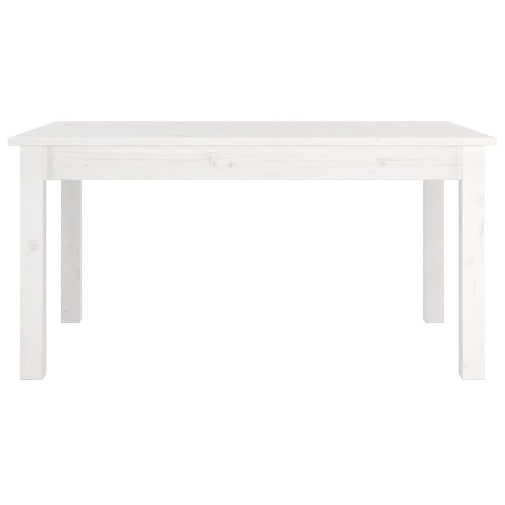 Stolić za kavu bijeli 80x50x40 cm od masivne borovine