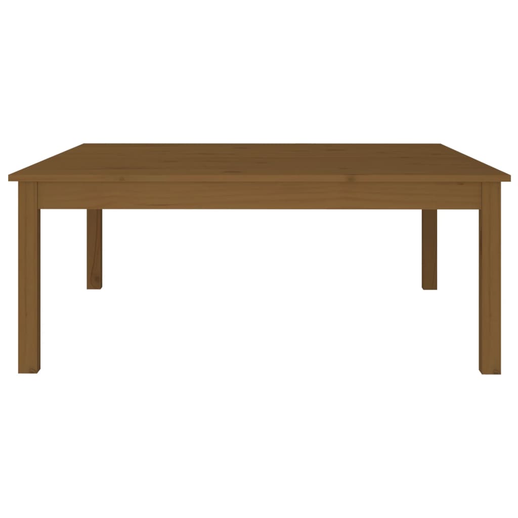 Stolić za kavu boja meda 100x100x40 cm od masivne borovine