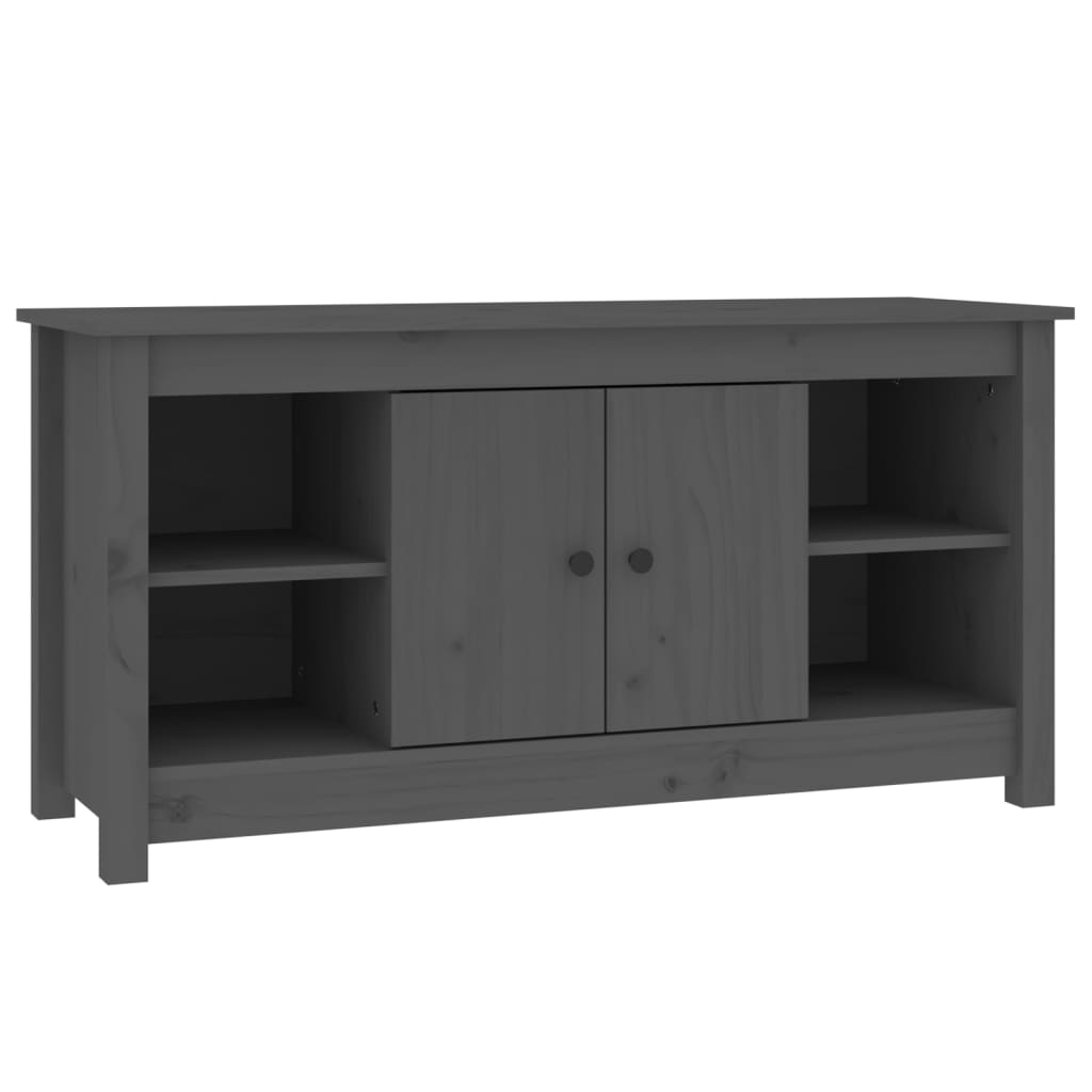 TV ormarić sivi 103 x 36,5 x 52 cm od masivne borovine