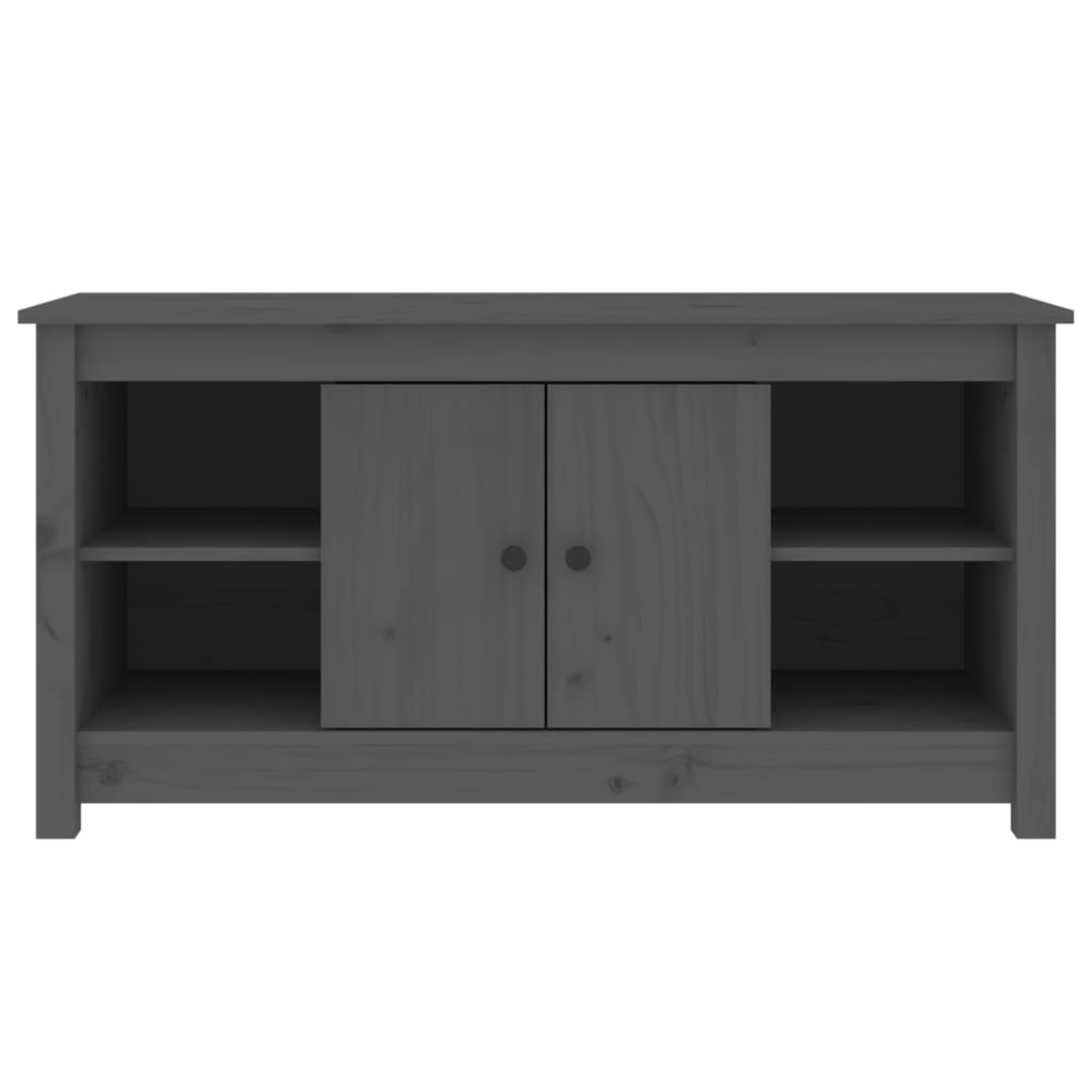 TV ormarić sivi 103 x 36,5 x 52 cm od masivne borovine