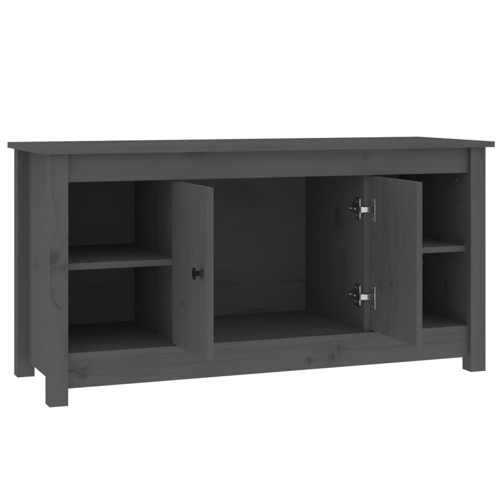 TV ormarić sivi 103 x 36,5 x 52 cm od masivne borovine