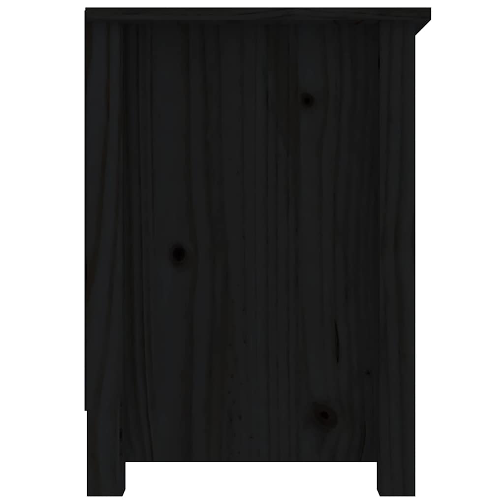 TV ormarić crni 103 x 36,5 x 52 cm od masivne borovine