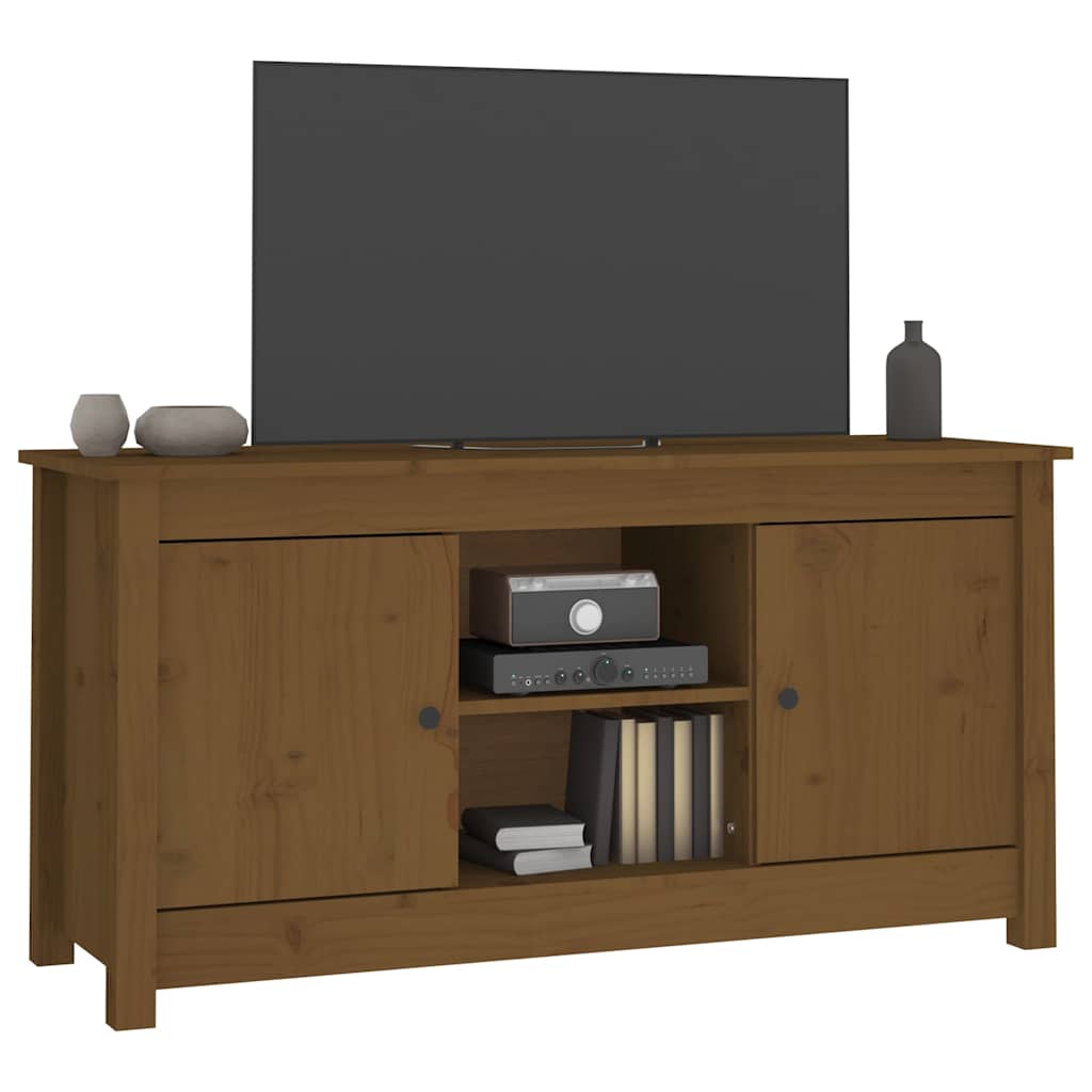 TV ormarić boja meda 103 x 36,5 x 52 cm od masivne borovine