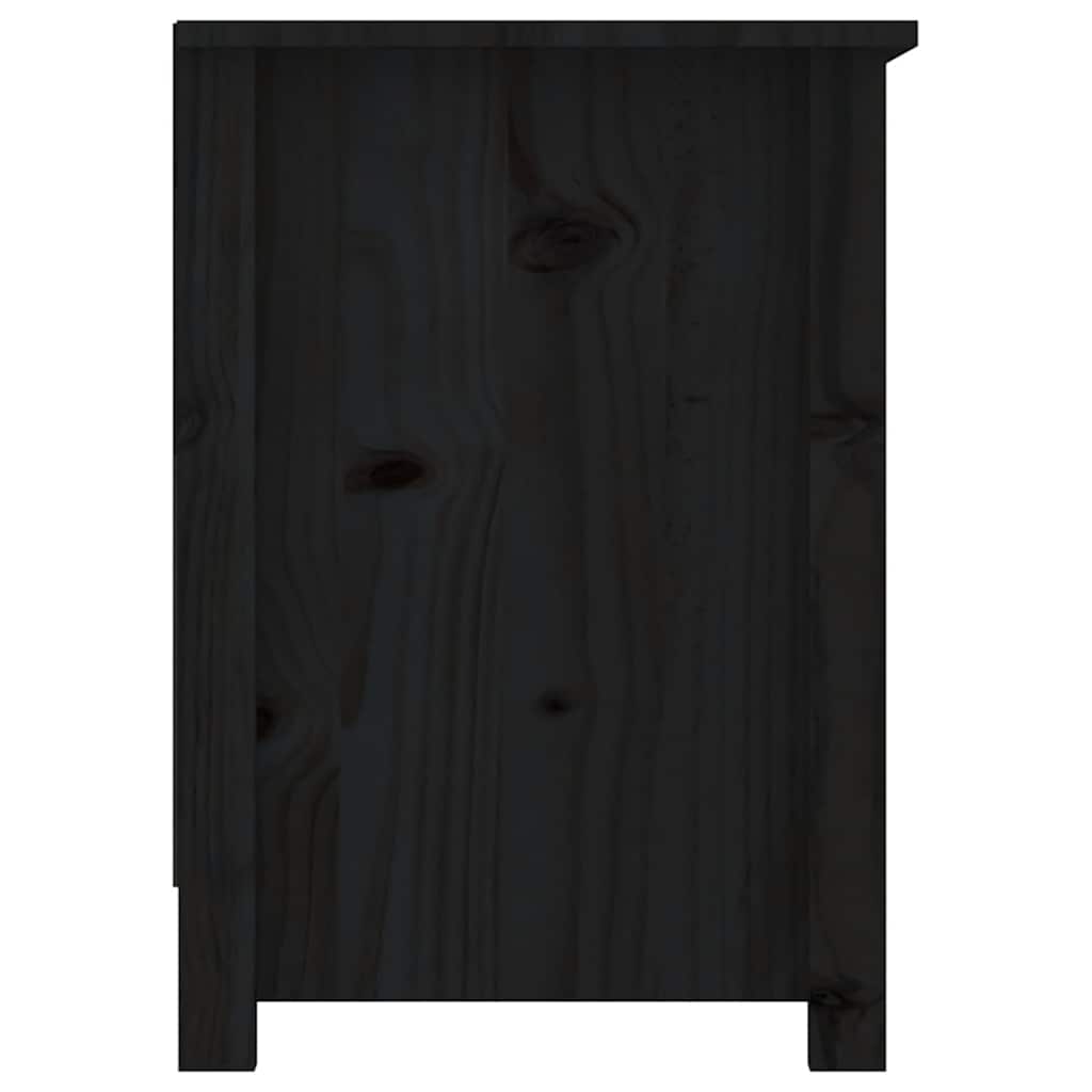 TV ormarić crni 103 x 36,5 x 52 cm od masivne borovine