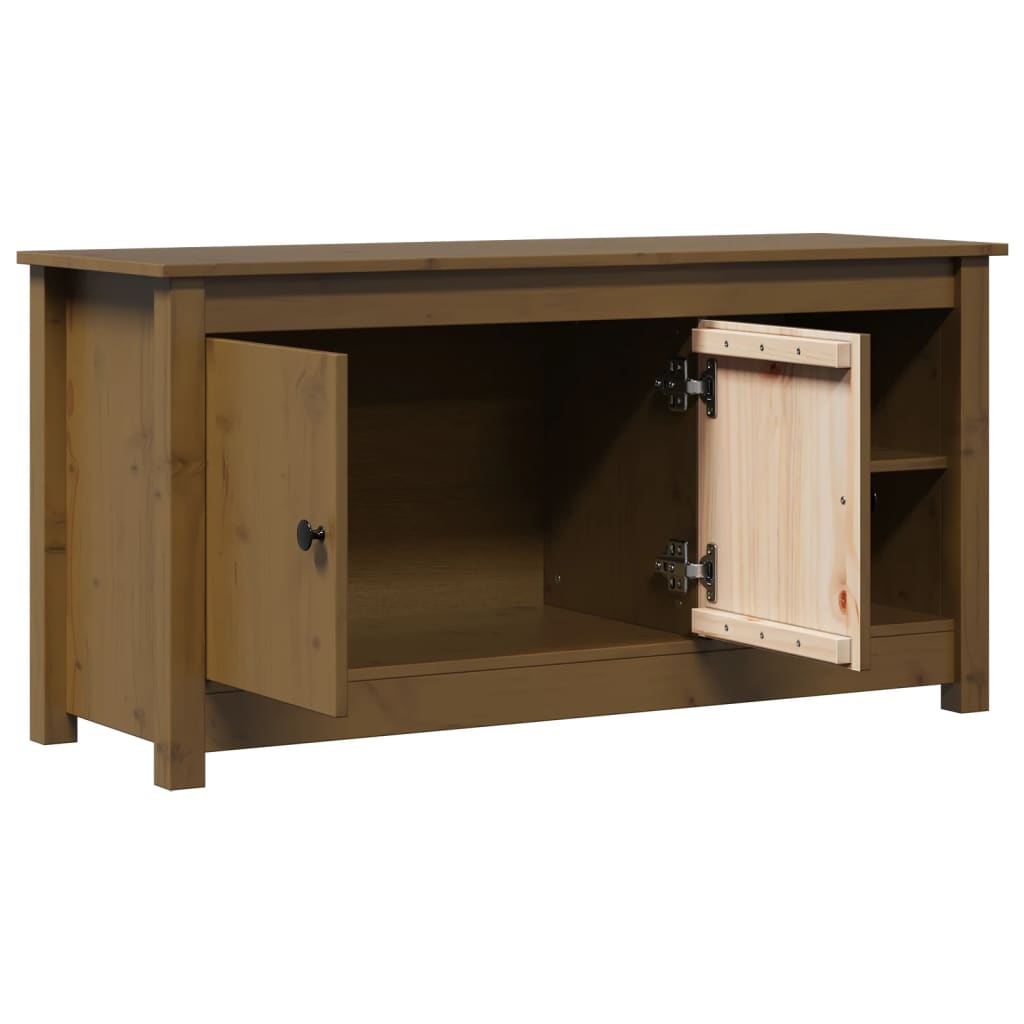 TV ormarić boja meda 103 x 36,5 x 52 cm od masivne borovine