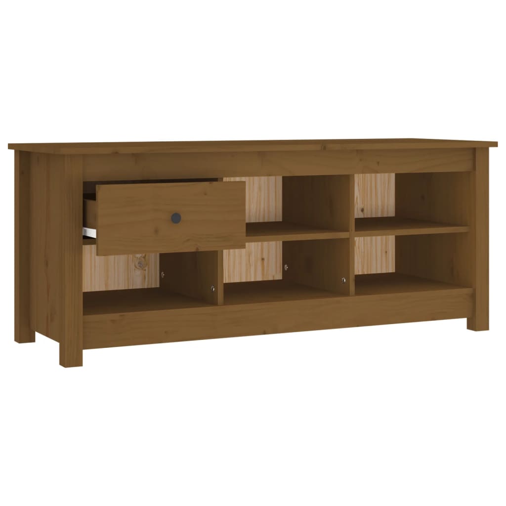 Ormarić za cipele boja meda 110x38x45,5 cm od masivne borovine