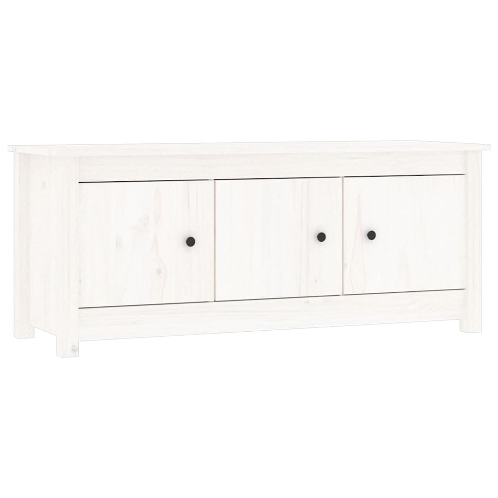 Ormarić za cipele bijeli 110 x 38 x 45,5 cm od masivne borovine