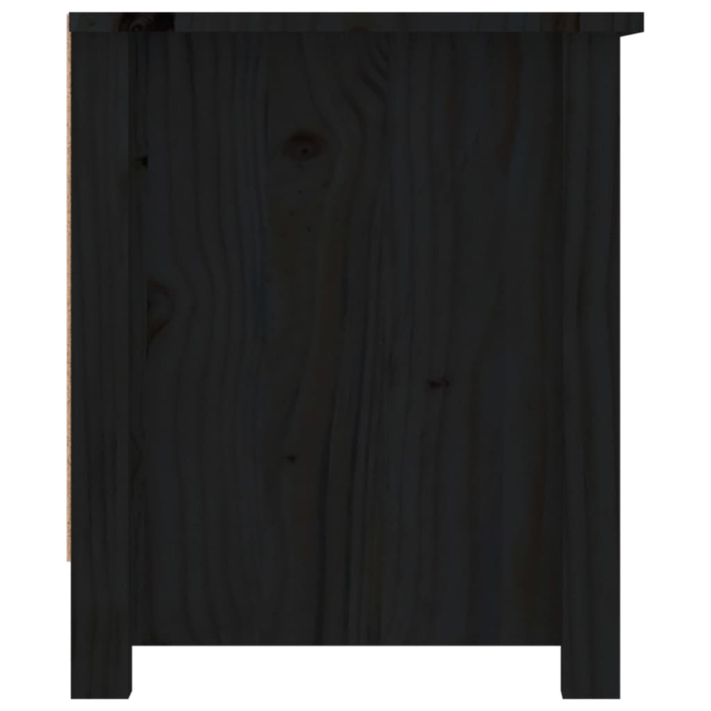 Ormarić za cipele crni 110 x 38 x 45,5 cm od masivne borovine