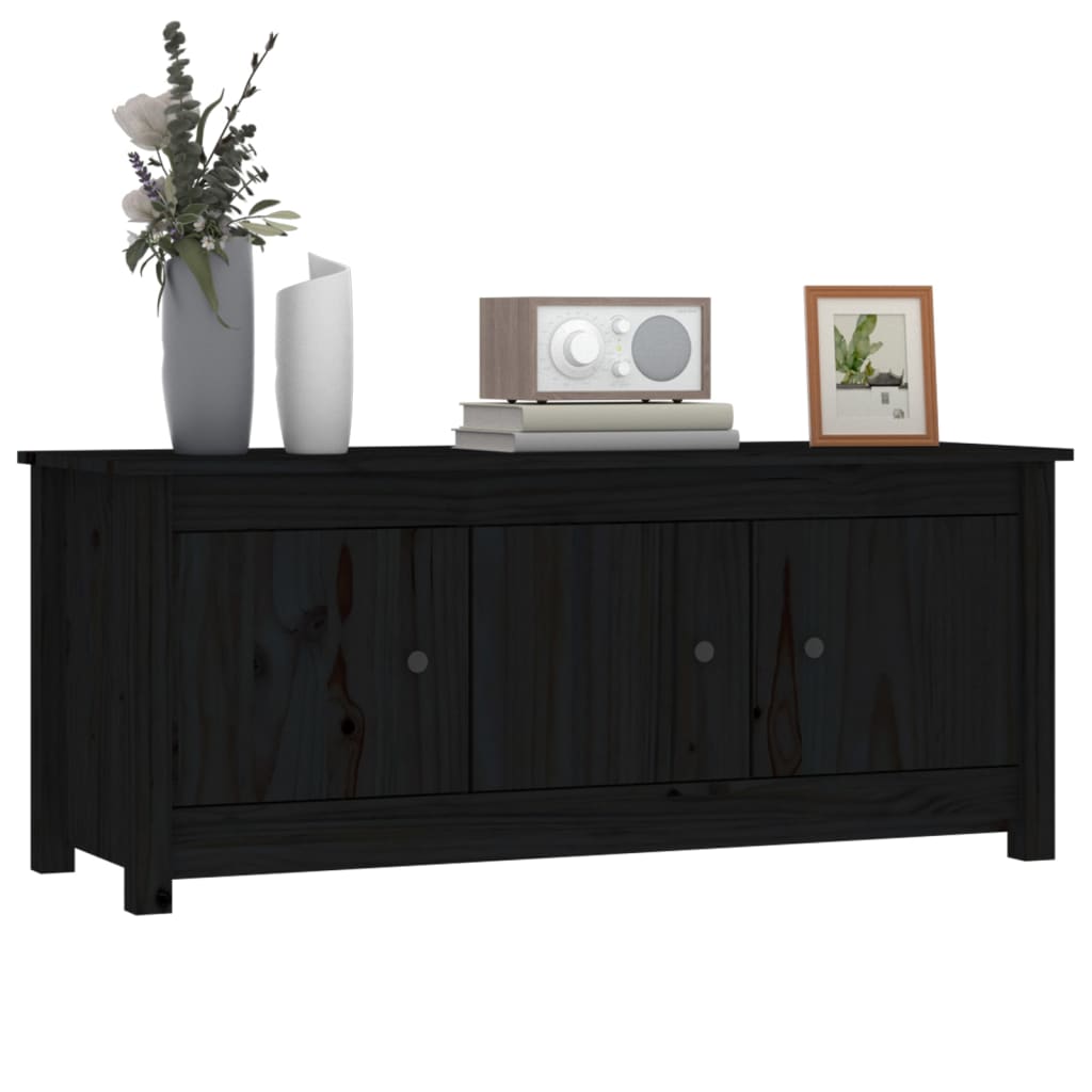 Ormarić za cipele crni 110 x 38 x 45,5 cm od masivne borovine