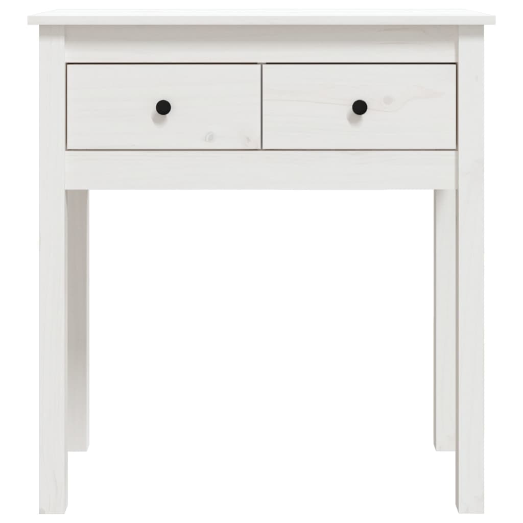 Konzolni stol bijeli 70 x 35 x 75 cm od masivne borovine