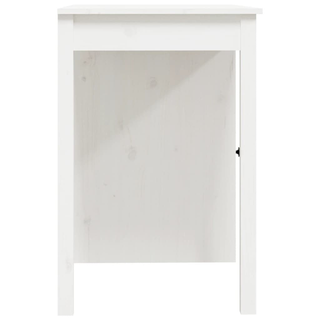 Radni stol bijeli 100x50x75 cm od masivne borovine