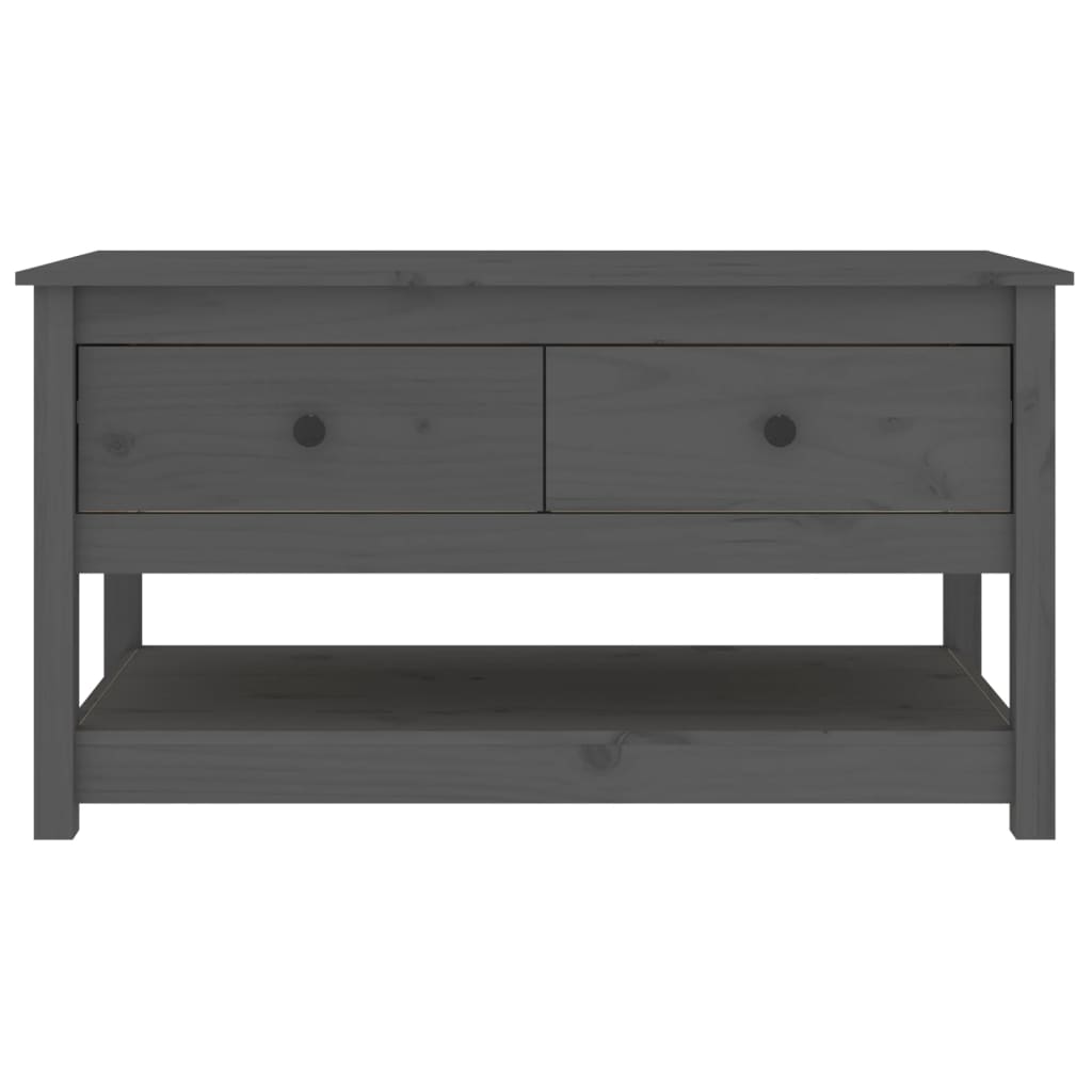 Stolić za kavu sivi 102x49x55 cm od masivne borovine